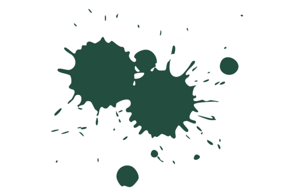 Color Ink Spot. Dark Green Paint Splatte: A Bold Statement in Modern Design