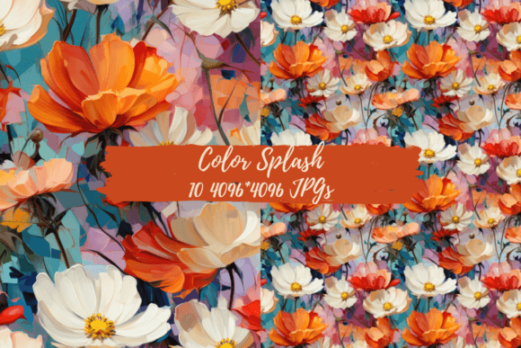 Color Splash - 10 Oil Painting Seamless: A Creative Tool for Modern Designers