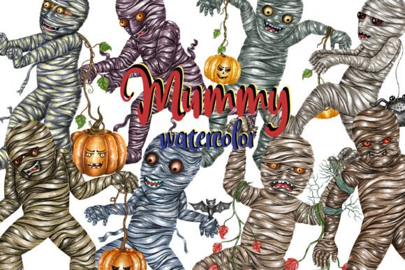 Enhancing Creativity with Mummy Watercolor Clipart: A Transparent Design Asset for Modern Creators