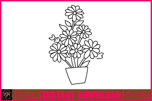 Floral Line Art Flower SVG Elements 100 for Creative Projects