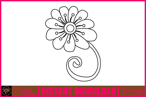 Floral Line Art Flower SVG Elements 76: Strategic Use for Creative and Business Goals