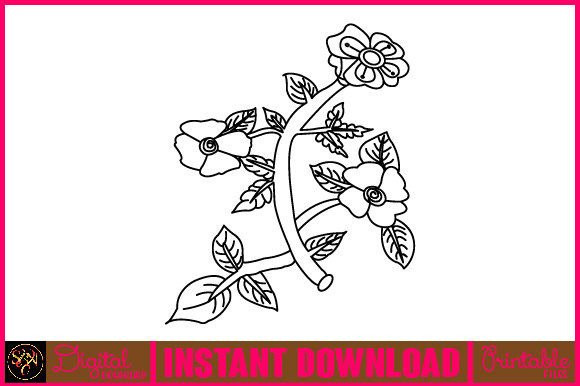 Floral Line Art Flower SVG Elements 91: A Comprehensive Creative Resource for Designers