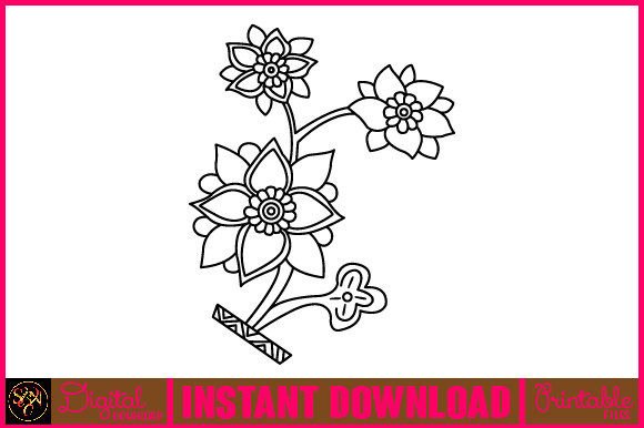 Floral Line Art Flower SVG Elements 98: Creative Uses and Practical Applications