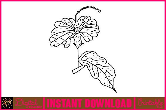 Floral Line Art Flower SVG Set for Creative Projects