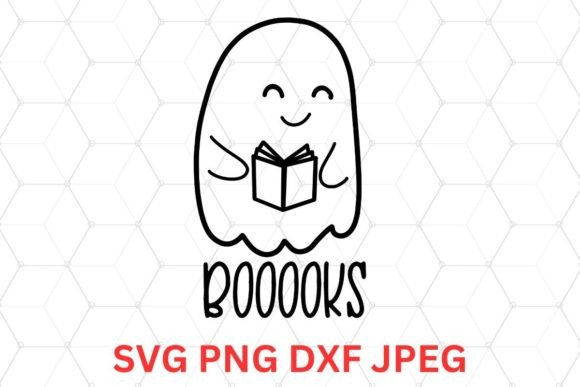 Funny Halloween Ghost Books SVG, PNG: Spooky and Bookish Creativity
