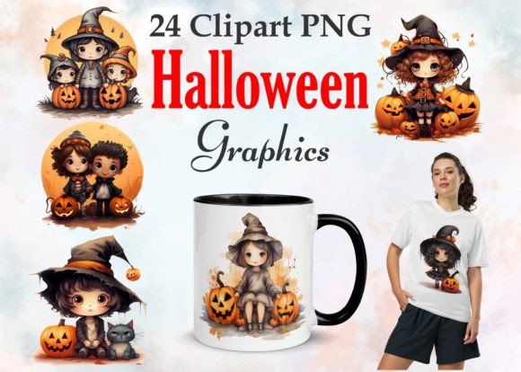 Halloween Cartoon Watercolor Pastel Png: A Versatile and Charming Design Solution