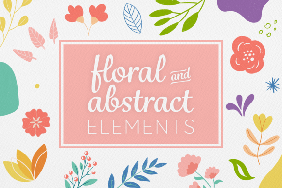 Hand Drawn Floral Abstract Elements: A Versatile Resource for Creative Professionals