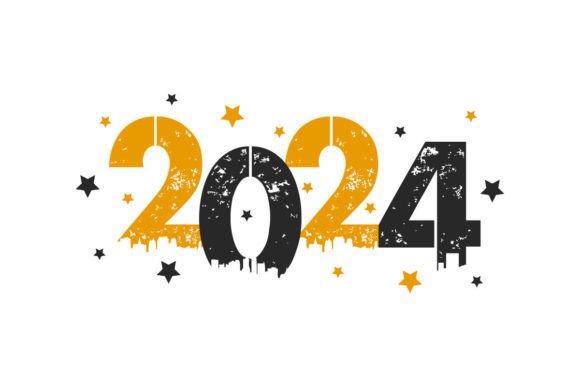 Happy New Year 2024 Modern Typography: Elevate Your Celebrations with Stylish Design