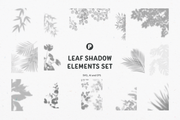 Leaf Shadow Elements Set: A Natural Design Touch