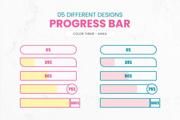 Loading Progress Bar Set - Anika Theme: Enhancing Design with Visual Feedback