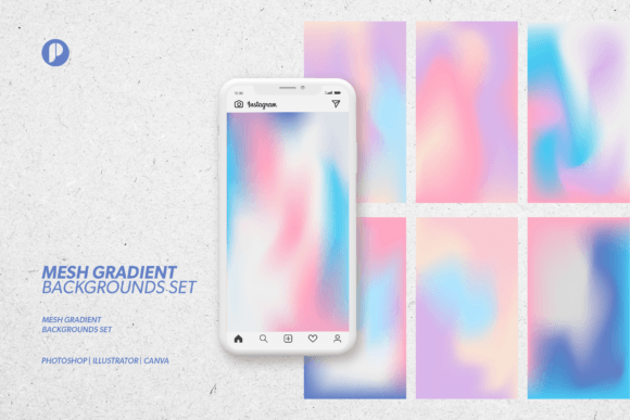Mesh Gradient Backgrounds Set: A Dynamic Design Tool for Creative Projects
