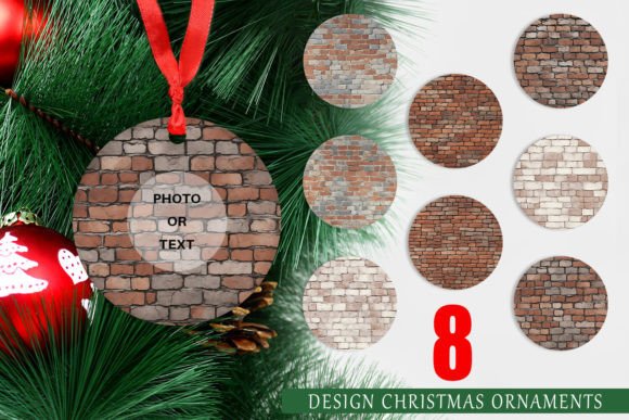 Ornament Realistic Old Brick Wall: A Unique Christmas Decor Design Collection