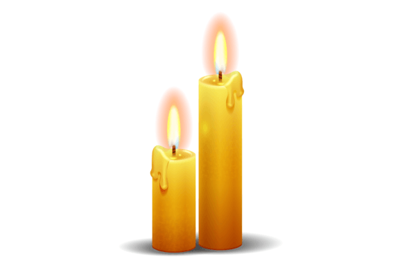 Realistic Fire Flame Candles for Creative Design