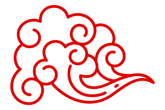 Red Cloud in Vintage Japanese Style: A Timeless Design Element for Modern Creatives