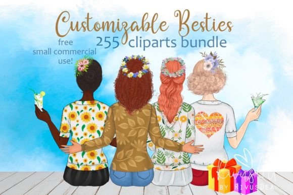 Spring Besties Bundle: Celebrating Friendship Through Customizable Clipart