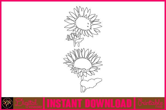 Sunflower Line Art Flower SVG Elements 8: A Guide to Choosing and Using the Right Design Assets