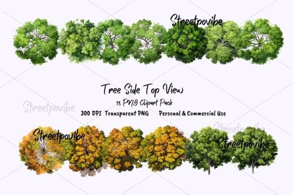Tree Watercolor Clipart PNG Pack Digital: A Versatile Resource for Creative Projects