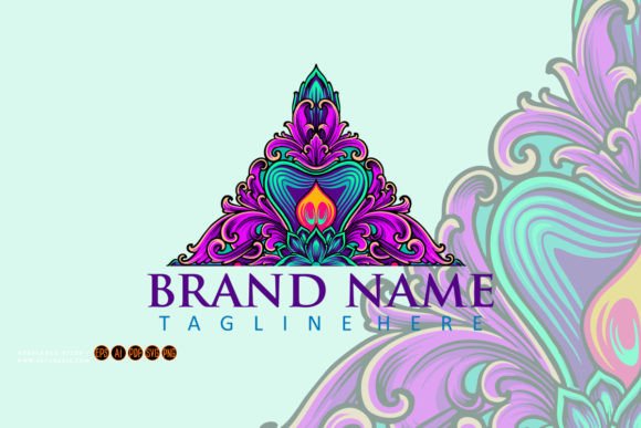 Triangle Engraving Floral Ornament Decor: A Versatile Design Asset