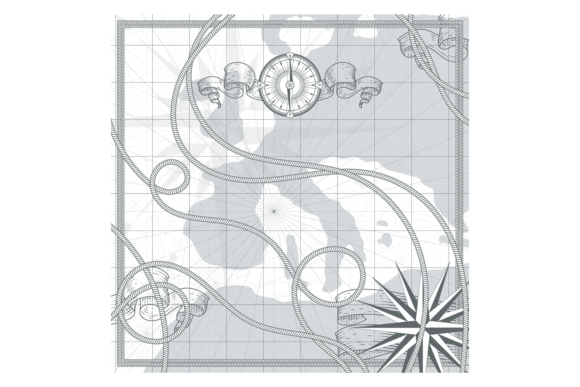 Vintage Nautical Map Background Decor