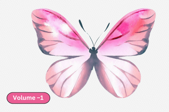 Watercolor Pink Butterfly Clipart PNG – A Versatile Design Element