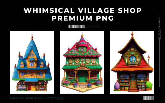Whimsical Village Shop PNG Clipart: Add Charm to Your Design Projects